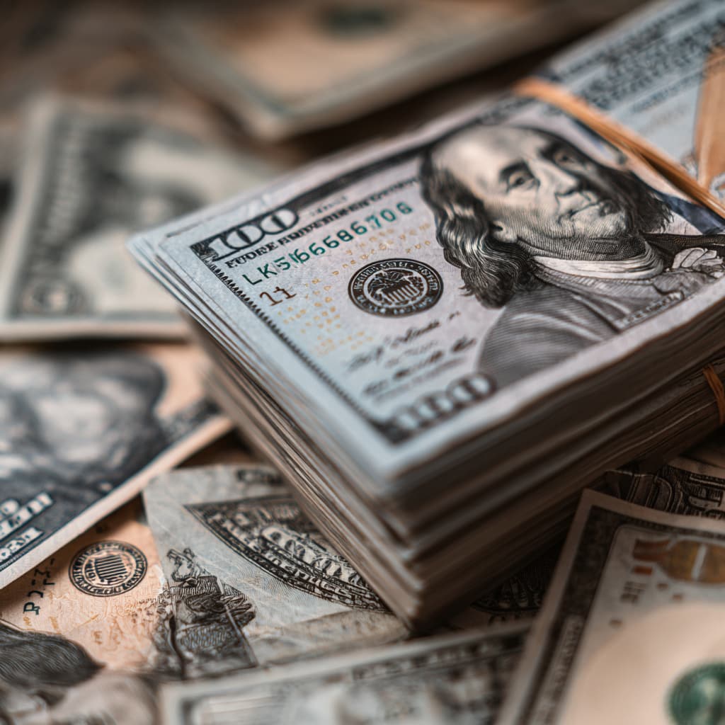 Stack of U.S. hundred-dollar bills — IEEPA tariff refund