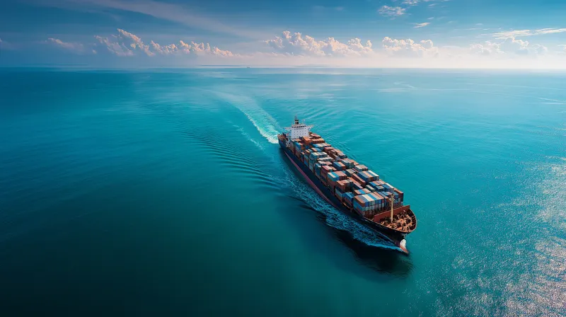 Container ship carrying imported goods